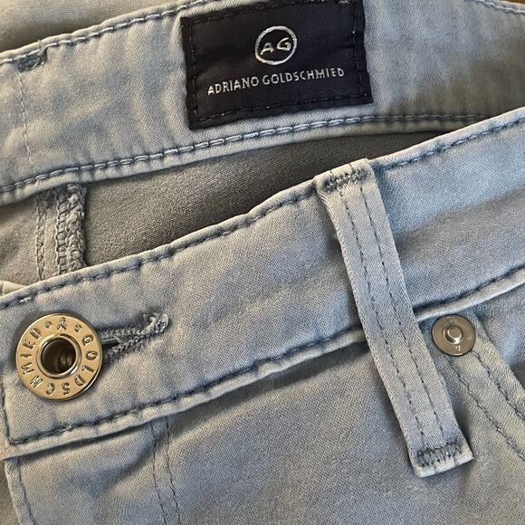 AG Adriano Goldschmied The Stilt Cigarette Pants 30R Cool Light Blue Straight - Picture 6 of 10